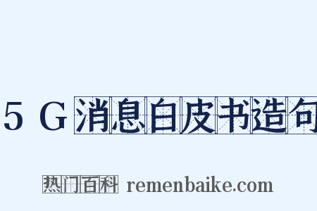 5G消息白皮书造句是什么意思的图片